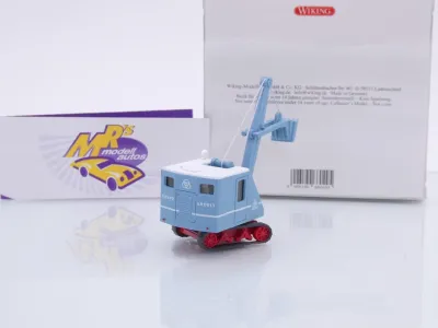 Preview: Wiking 0660 49 # Krupp Ardelt Raupenseilbagger Baujahr 1953-60 " pastellblau-weiß " 1:87