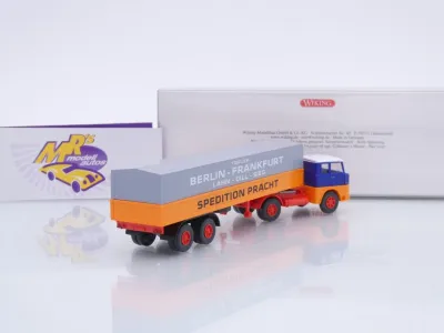 Preview: Wiking 0515 04 # Henschel Pritschensattelzug Baujahr 1961-65 " Spedition Pracht " 1:87