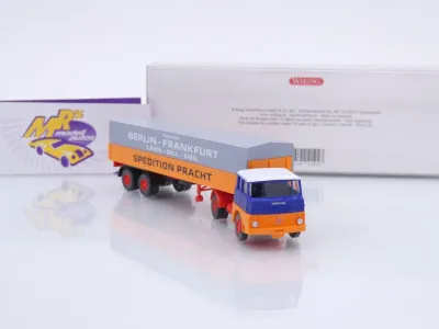 Preview: Wiking 0515 04 # Henschel Pritschensattelzug Baujahr 1961-65 " Spedition Pracht " 1:87