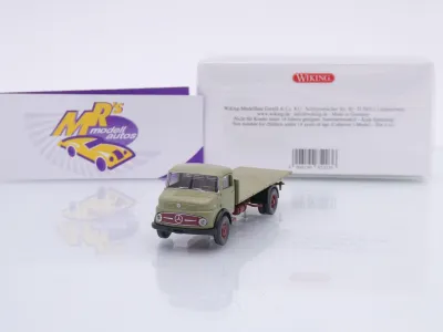 Wiking 0852 03 # Mercedes-Benz Hauber Flachpritschen-Lkw Baujahr 1959-68 " Schilfgrün " 1:87