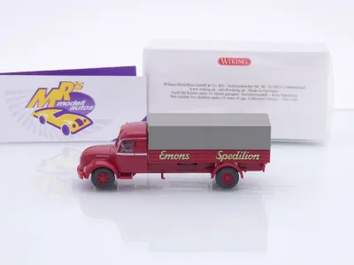 Preview: Wiking 0855 09 # Magirus S 7500 Pritschen-Lkw Baujahr 1955-57 " Spedition Emons " 1:87