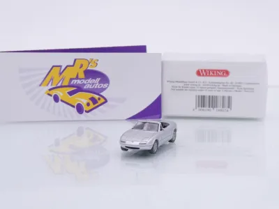 Wiking 0188 07 # Mazda MX5 Cabriolet Baujahr 1989-90 " Silverstonemetallic " 1:87