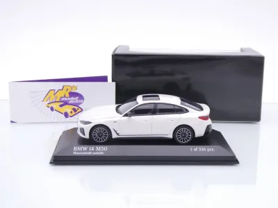 Preview: Minichamps 410024000 # BMW i4 M50 Limousine Baujahr 2022 " Mineral Weißmetallic " 1:43