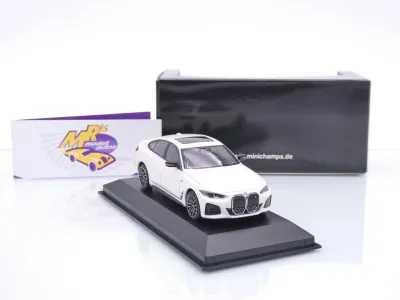 Preview: Minichamps 410024000 # BMW i4 M50 Limousine Baujahr 2022 " Mineral Weißmetallic " 1:43