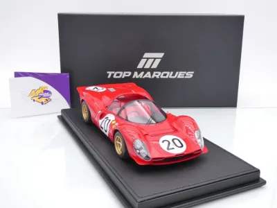 Top Marques TOP146C # Ferrari 330 P4 Spider #20 24h Le Mans 1967 " Nino Vaccarella - Chris Amon " 1:18