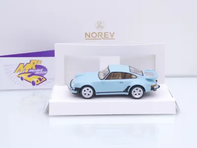 Preview: Norev 750076 # Porsche 911 Turbo Baujahr 1978 " hellblau " 1:43