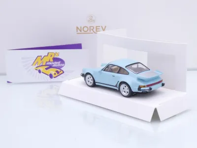 Preview: Norev 750076 # Porsche 911 Turbo Baujahr 1978 " hellblau " 1:43