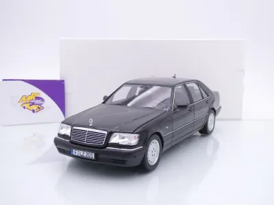 Norev 183045 # Mercedes-Benz S600 (W140) Limousine Baujahr 1997 " schwarzmetallic ( Obsidian Black Metallic ) " 1:18