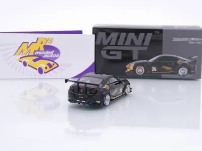 Preview: TSM MINI GT MGT01149-R # Toyota GR86 Liberty Walk 2025 RHD " schwarz-gold " 1:64