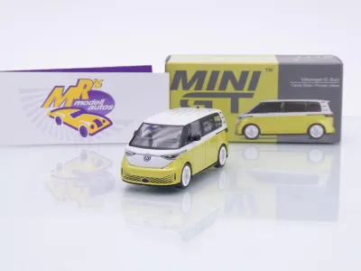 TSM MINI GT MGT01110-L # Volkswagen VW ID. Buzz 2023 LHD " weiß-gelbmetallic " 1:64
