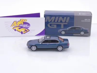 Preview: TSM MINI GT MGT00894-L # BMW 750IL (E39) Baujahr 1998 LHD " Sorrento Blue Metallic " 1:64