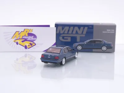 Preview: TSM MINI GT MGT00894-L # BMW 750IL (E39) Baujahr 1998 LHD " Sorrento Blue Metallic " 1:64