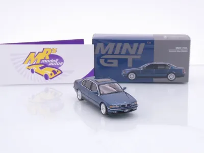 Preview: TSM MINI GT MGT00894-L # BMW 750IL (E39) Baujahr 1998 LHD " Sorrento Blue Metallic " 1:64