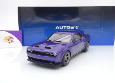 AUTOart 71768 # Dodge Challenger SRT Super Stock Baujahr 2023 " Plum Crazy Purple " 1:18