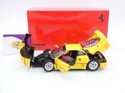 Kyosho 08416Y # Ferrari F40 Supersportwagen Baujahr 1987 " Ferrarigelb " 1:18