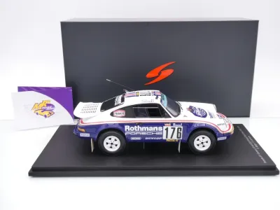 Preview: Spark 18S318 # Porsche 911 953 4x4 #176 Win Rallye Dakar 1984 " Rothmans Porsche " 1:18