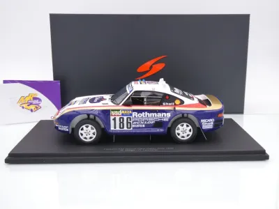 Preview: Spark 18S789 # Porsche 959 #186 Winner Rallye Paris Dakar 1986 " Porsche Rothmans " 1:18