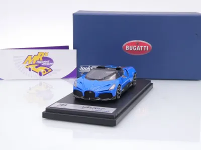 Look Smart LS544C # Bugatti W16 Mistral Cabriolet Baujahr 2023 " Bugattiblau " 1:43