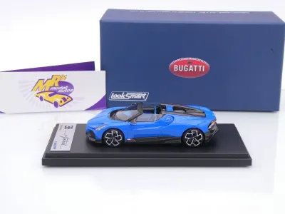 Preview: Look Smart LS544C # Bugatti W16 Mistral Cabriolet Baujahr 2023 " Bugattiblau " 1:43
