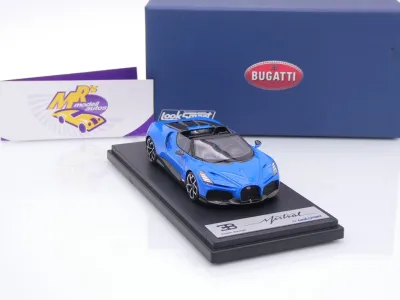 Preview: Look Smart LS544C # Bugatti W16 Mistral Cabriolet Baujahr 2023 " Bugattiblau " 1:43