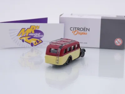Preview: Norev AMC0191099-1 # Citroen U23 Autocar Bus Baujahr 1947 " rot-creme " 1:87