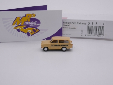 Preview: Busch 53211 # Trabant P601 Universal Kombi beige " Berufs - Kosmetik " 1:87