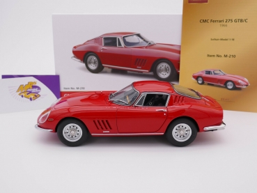 Preview: CMC M-210 # Ferrari 275 GTB/C Coupe Baujahr 1966 " Ferrarirot " 1:18