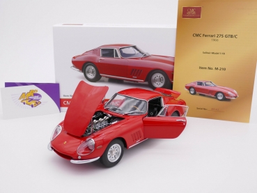 Preview: CMC M-210 # Ferrari 275 GTB/C Coupe Baujahr 1966 " Ferrarirot " 1:18