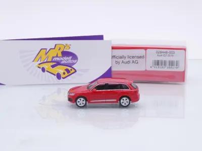 Preview: Herpa 028448-003 # Audi Q7 SUV Baujahr 2015 " Indischrot " 1:87