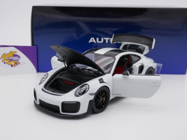 Preview: AUTOart 78171 # Porsche 911 GT2 RS Weissach Package Baujahr 2017 " weiß-carbon " 1:18