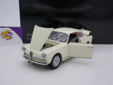 Preview: Kyosho 08957W # Alfa Romeo Giulietta Sprint Baujahr 1954 " cremeweiß " 1:18