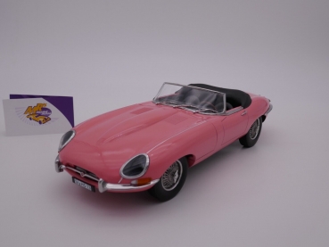 Norev 122721 # Jaguar E-Type Cabriolet Baujahr 1962 " pink " 1:12 Lim. Ed. 100 pcs.