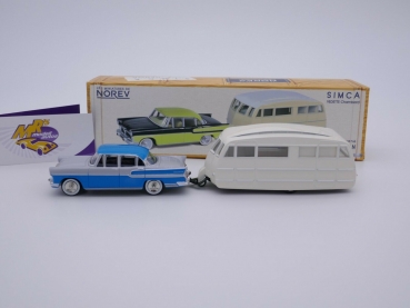Preview: Norev CL5712 # Simca Vedette Chambord Baujahr 1958 & Caravane Hénon 1:43