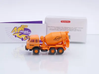 Preview: Wiking 0682 11 # Henschel Betonmischer Baujahr 1955-61 orange " Readymix " 1:87
