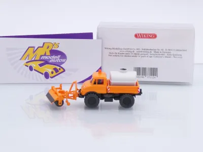 Preview: Wiking 0371 12 # Mercedes Unimog U406 Kehrmaschine Baujahr1963-89 orange " Kommunal " 1:87