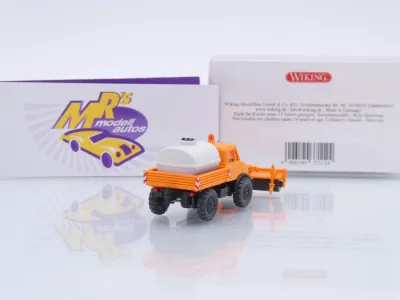 Preview: Wiking 0371 12 # Mercedes Unimog U406 Kehrmaschine Baujahr1963-89 orange " Kommunal " 1:87