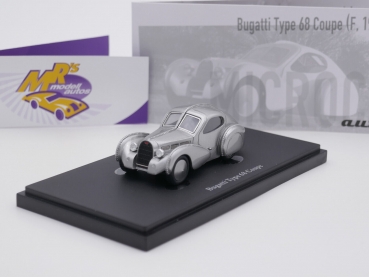 Autocult 03022 # Bugatti Type 68 Coupe Baujahr 1945 " silbermetallic " 1:43