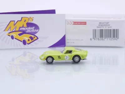 Preview: Micro City Herpa 87MC000059 # Ferrari 250 GTO Coupe #21 Baujahr 1962-64 " hellgrün " 1:87