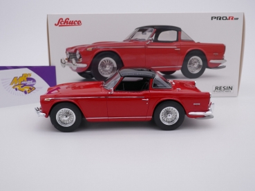 Preview: Schuco PRO.R18 00246 # Triumph TR5 Hardtop Baujahr 1967 " rot-schwarz " 1:18