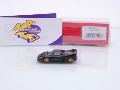 Preview: Herpa 025485-002 # Ferrari F50 Spider Baujahr 1995 " schwarz + goldene Felgen " 1:87