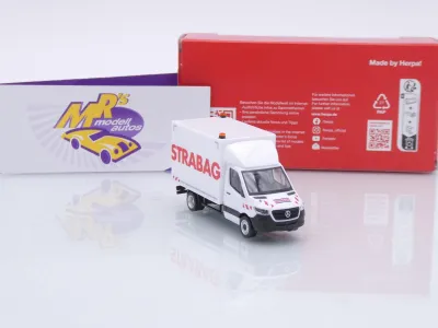 Preview: Herpa 098939 # Mercedes-Benz Sprinter '18 Koffer-LKW " STRABAG Österreich " 1:87