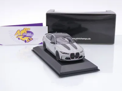 Preview: Minichamps 410023201 # BMW M3 CS (G80) Baujahr 2023 " Brooklyngrau " 1:43