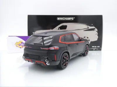 Preview: Minichamps 110023301 # BMW XM G09 SUV Baujahr 2023 " mattschwarz-rot " 1:18