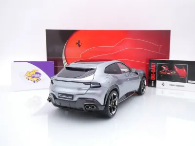 Preview: BBR HE180053A # Ferrari Purosangue Panoramic Roof Baujahr 2023 " Grigio Titanio " 1:18