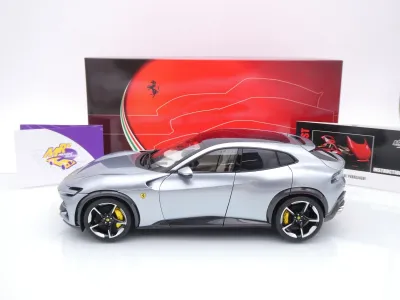 Preview: BBR HE180053A # Ferrari Purosangue Panoramic Roof Baujahr 2023 " Grigio Titanio " 1:18