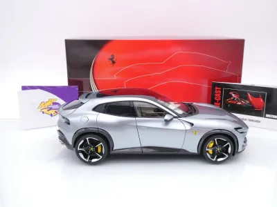 Preview: BBR HE180053A # Ferrari Purosangue Panoramic Roof Baujahr 2023 " Grigio Titanio " 1:18