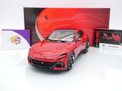 BBR HE180053B # Ferrari Purosangue Panoramic Roof Baujahr 2023 " Rosso Corsa " 1:18