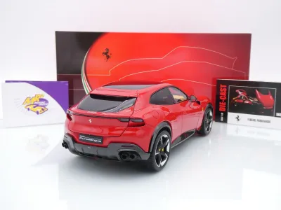 Preview: BBR HE180053B # Ferrari Purosangue Panoramic Roof Baujahr 2023 " Rosso Corsa " 1:18
