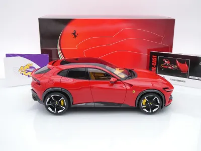 Preview: BBR HE180053B # Ferrari Purosangue Panoramic Roof Baujahr 2023 " Rosso Corsa " 1:18