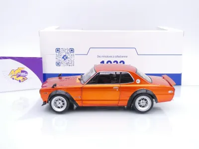 Preview: Solido S1813003 # Nissan Skyline 2000 GT-R C10 Baujahr 1970 " orangemetallic " 1:18